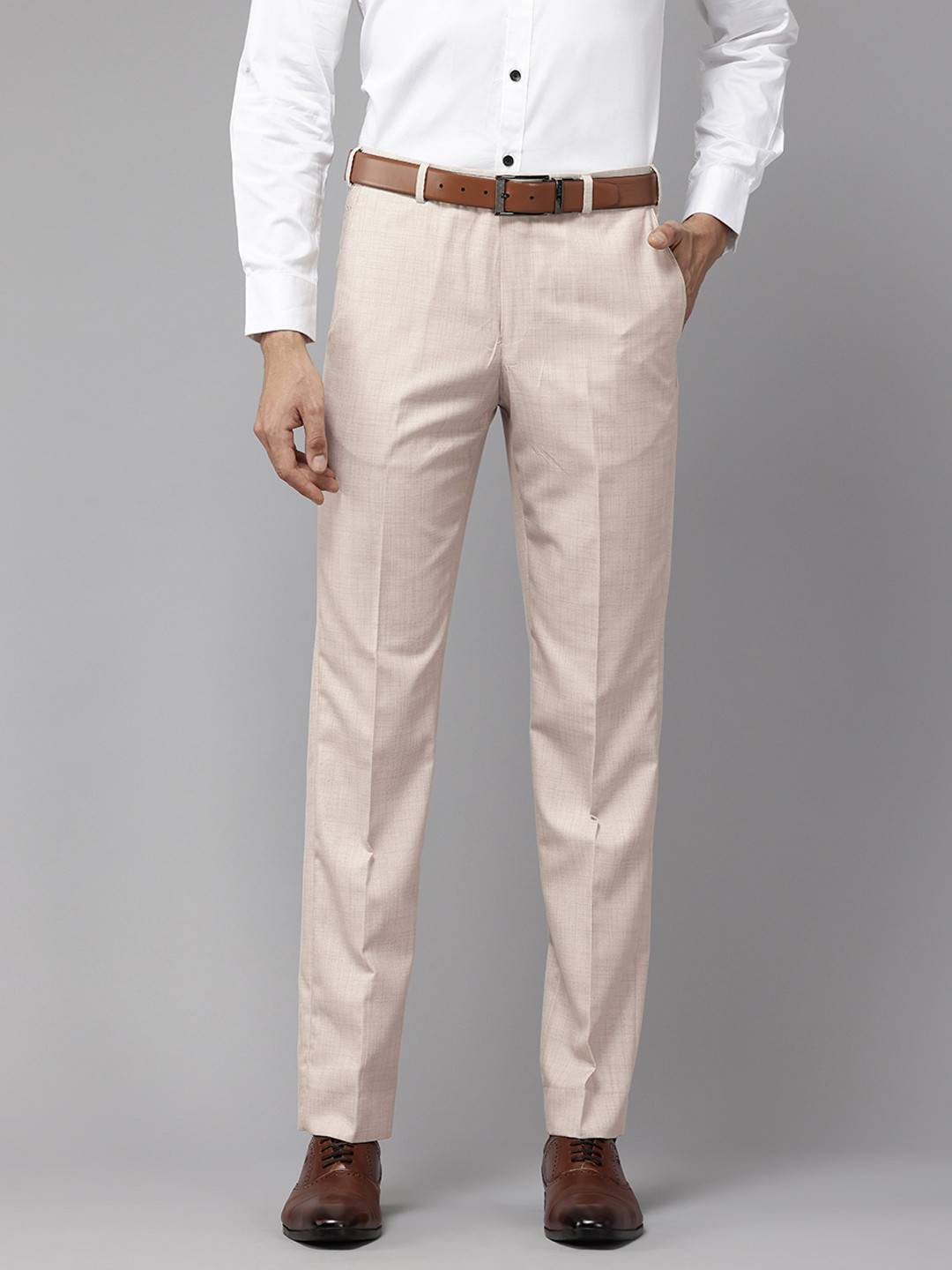Buy Park Avenue Men Checked Smart Fit Formal Trousers - Trousers for Men  23237748 | Myntra