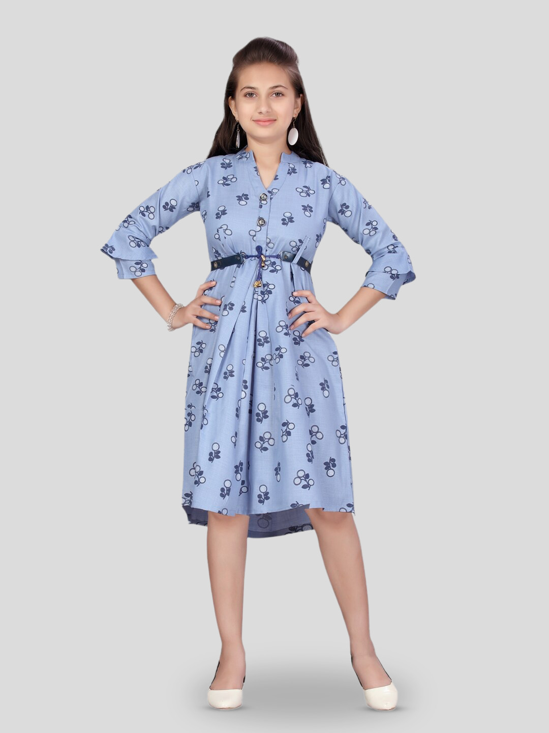 BAESD Conversational Printed Cotton Shirt Dress