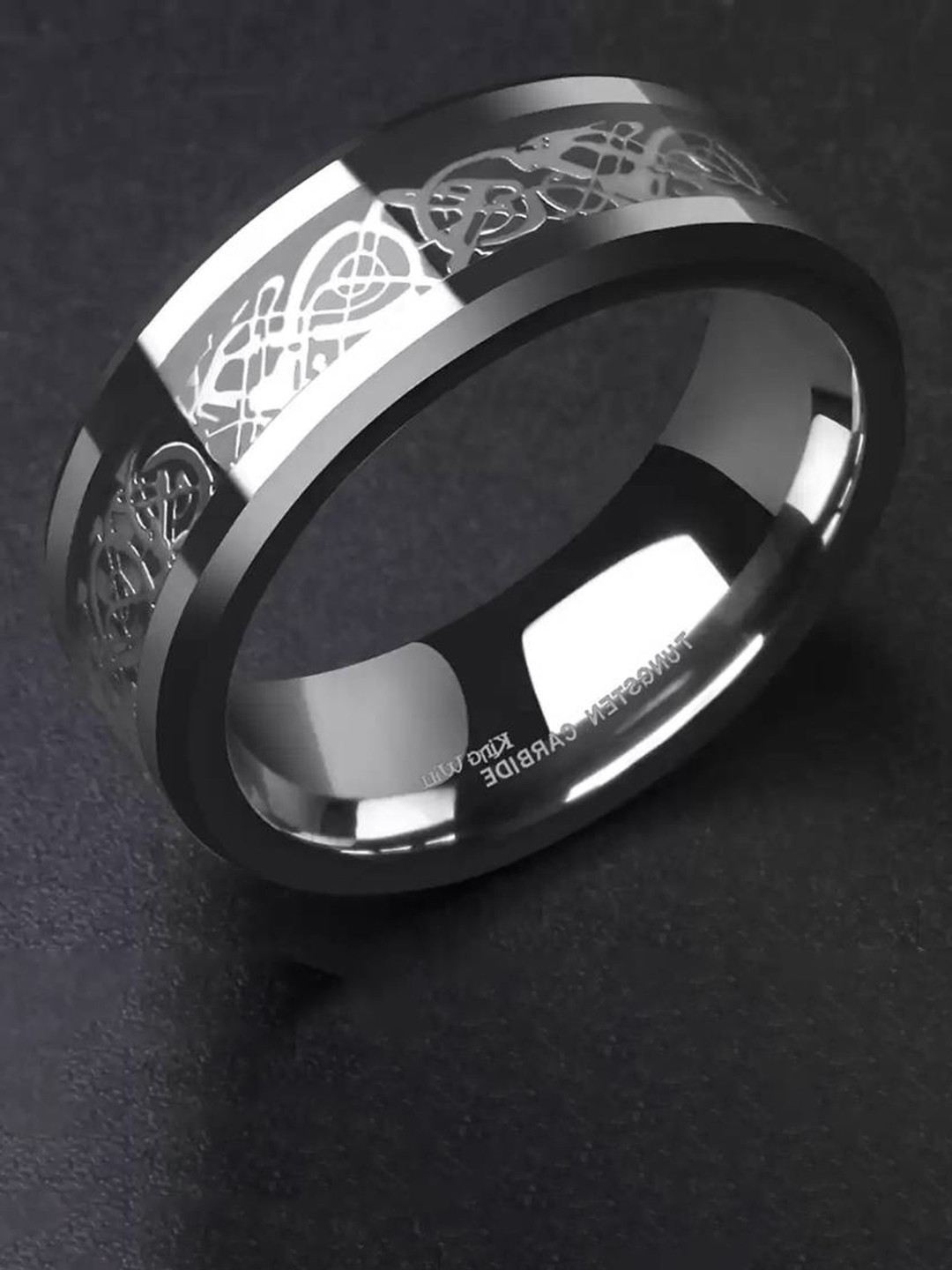 KARISHMA KREATIONS Set Of 2 Stainless Steel Dragon Finger Rings