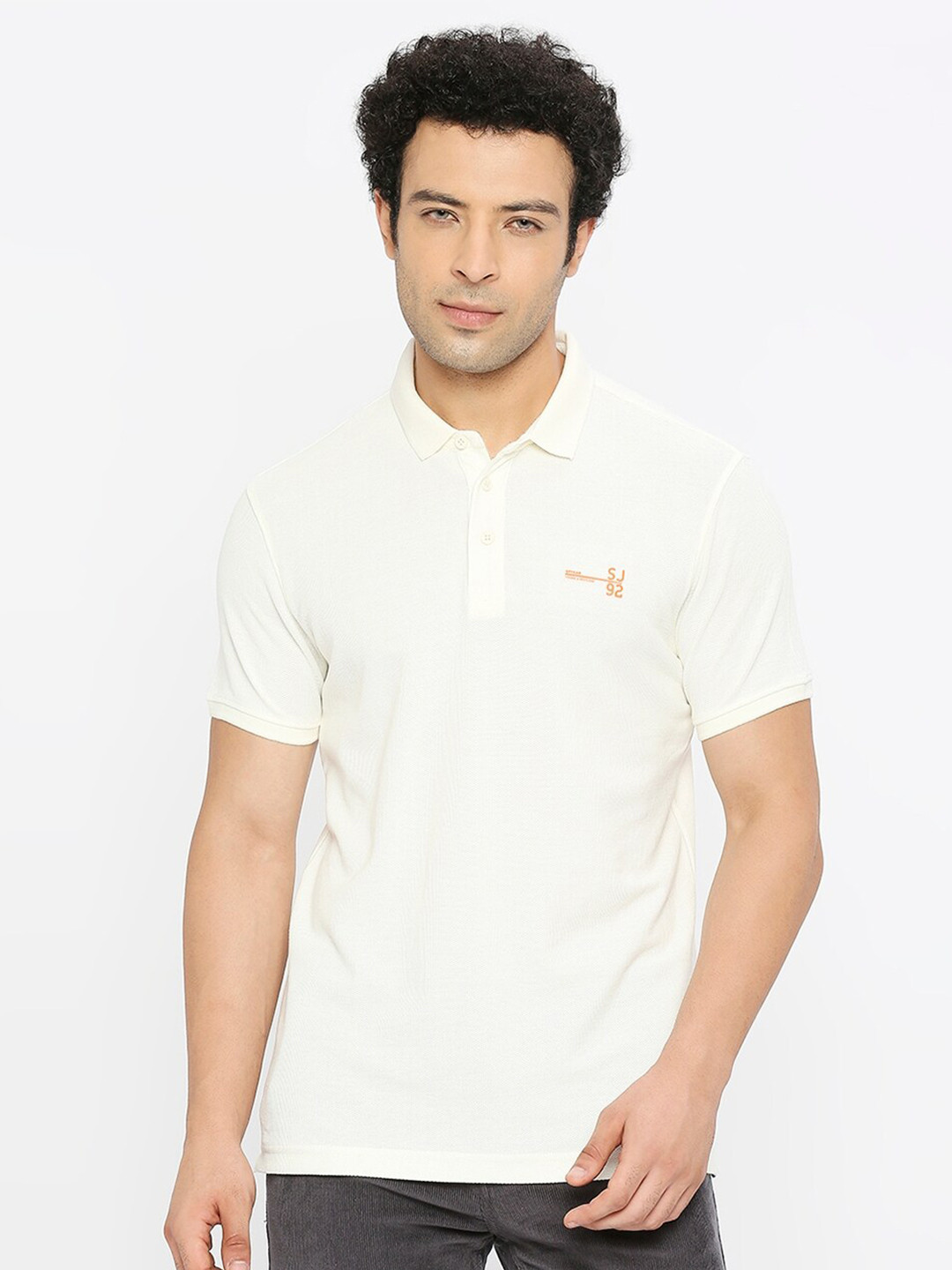 SPYKAR Polo Collar Cotton T-shirt