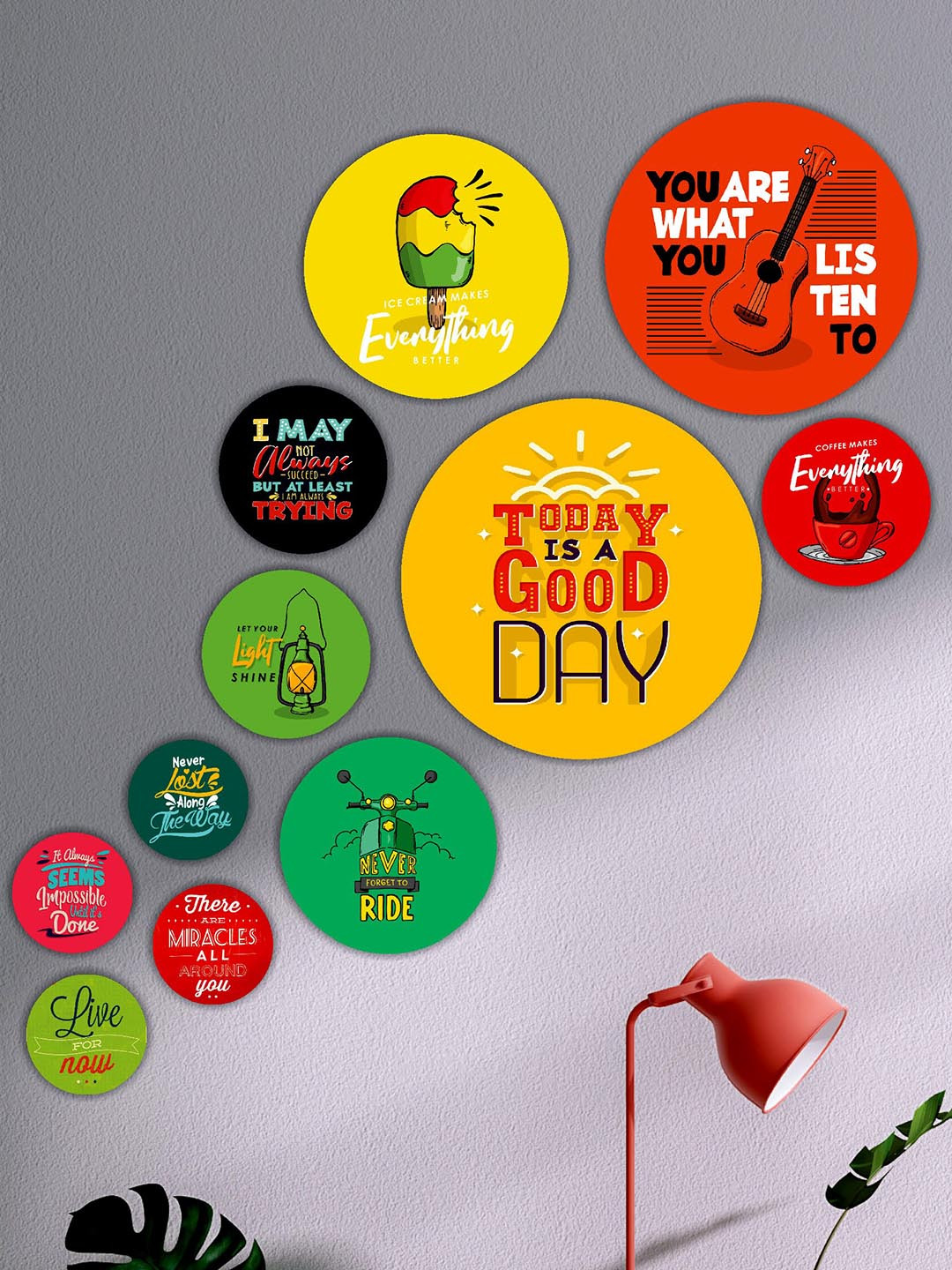 SAF Paper 11 Piece Wall Rectangle Paintings Wall Art