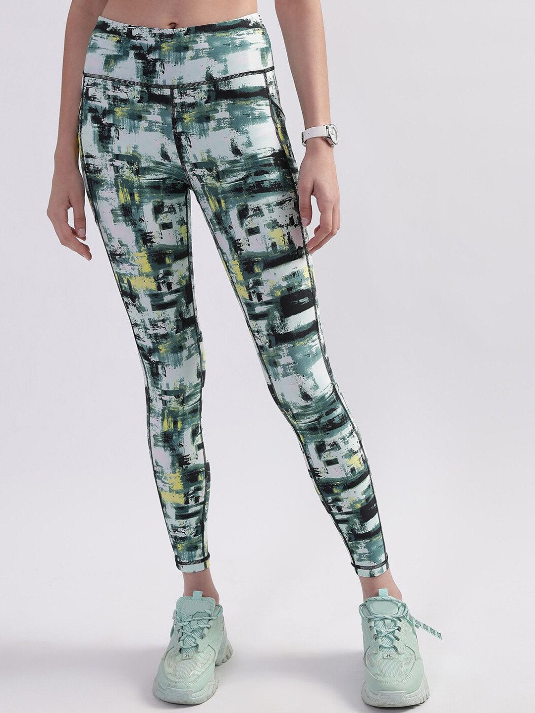 DKNY Women Printed Mid-Rise Regular-Fit Tights