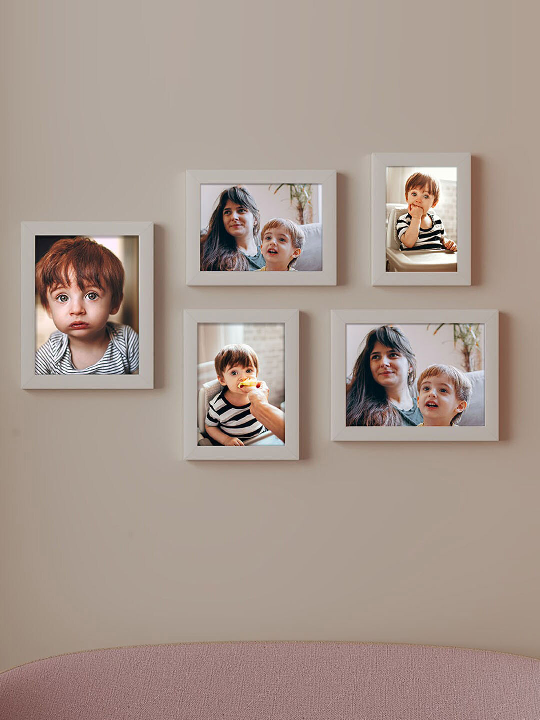 Art Street White 5 Pieces Photo Frames