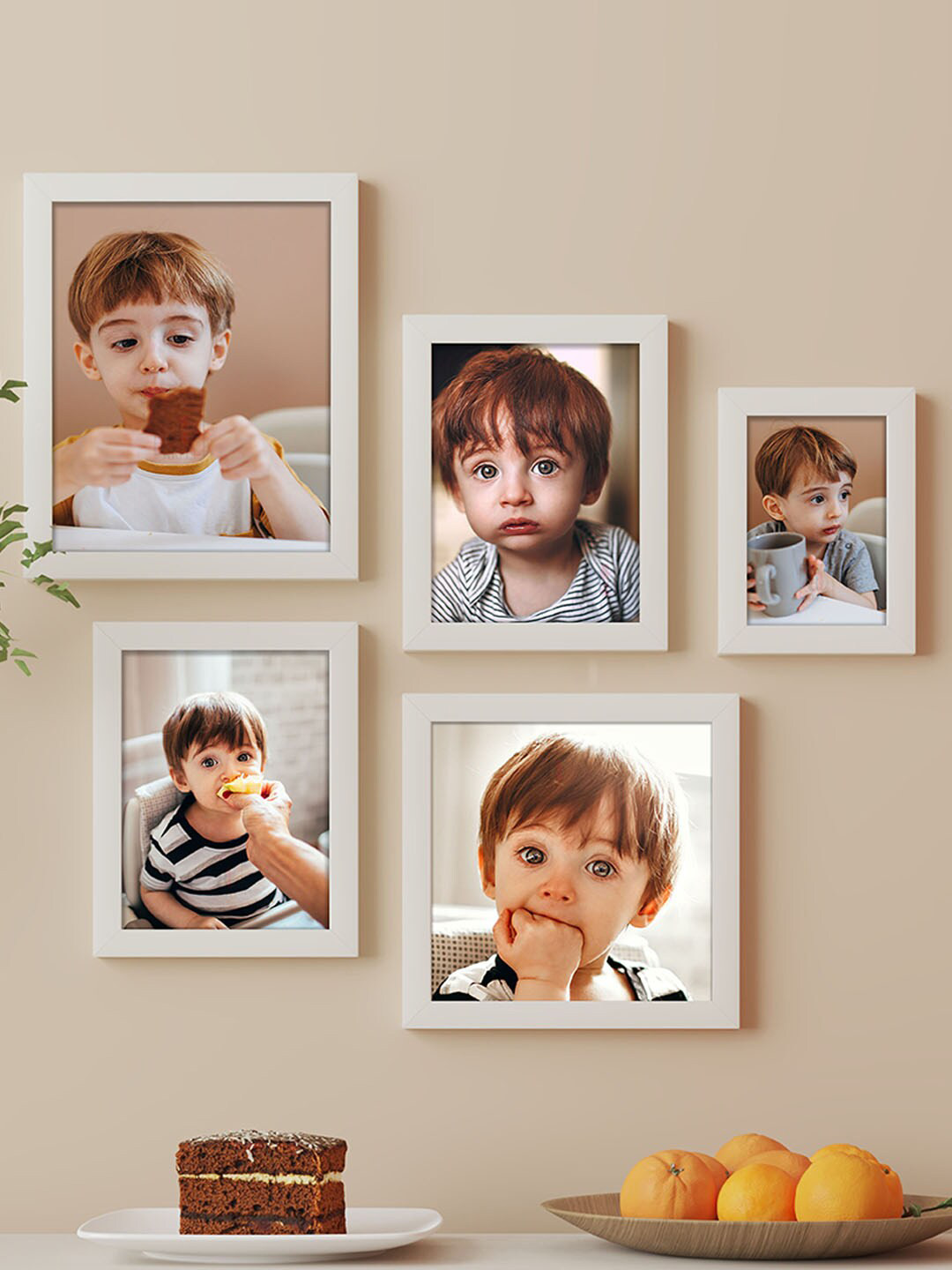 Art Street White 5 Pieces Individual Photo Frames