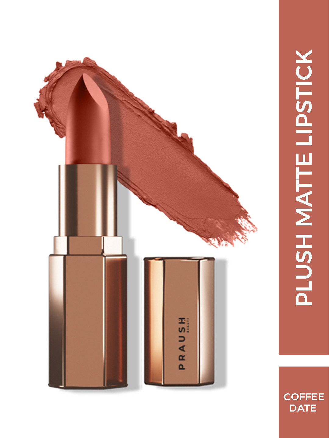 Praush Plush Matte Long Lasting Lipstick with Shea Butter - Coffee Date