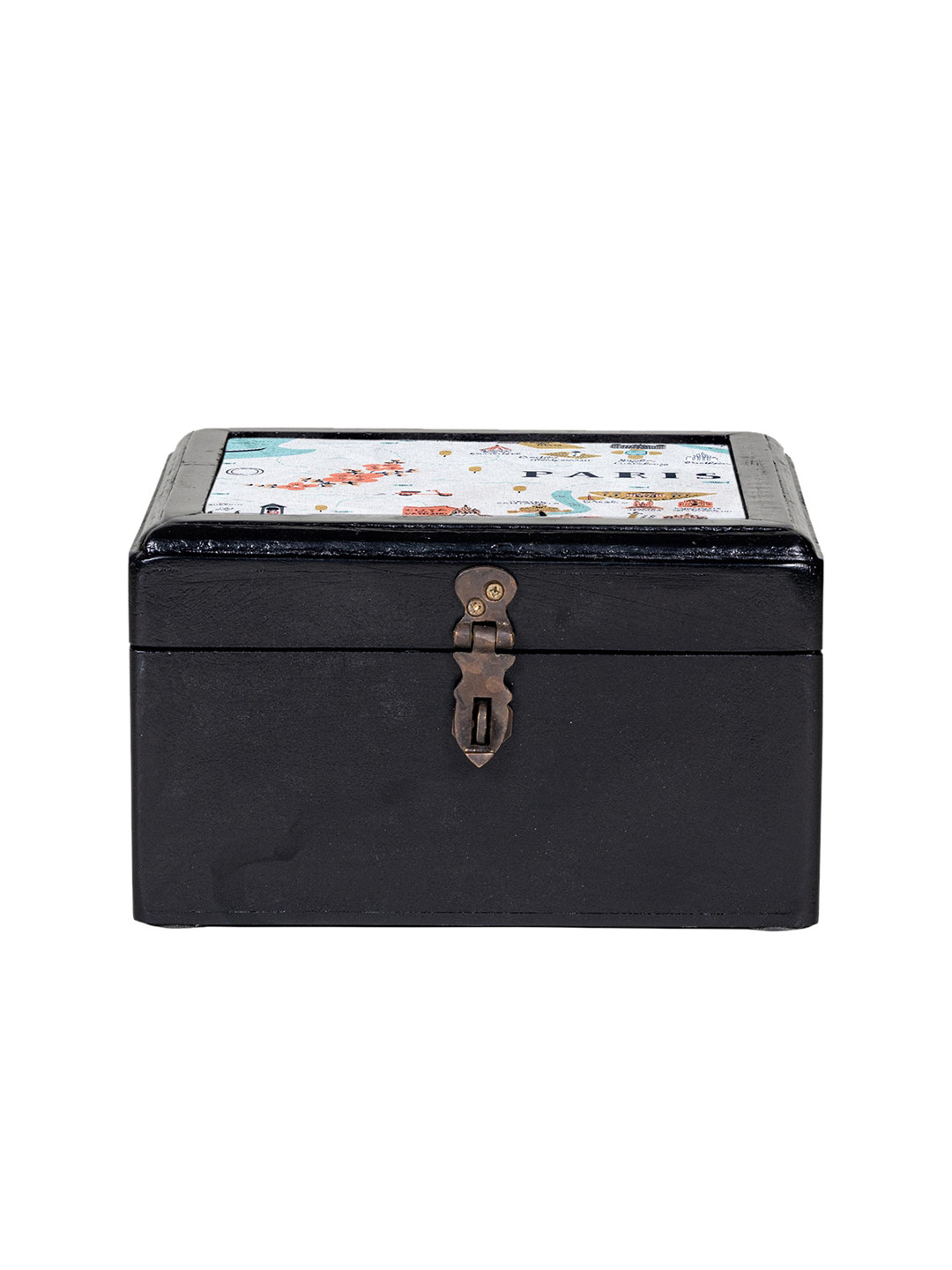 Contrast Living Painted Wooden Decorative Jewellery Box