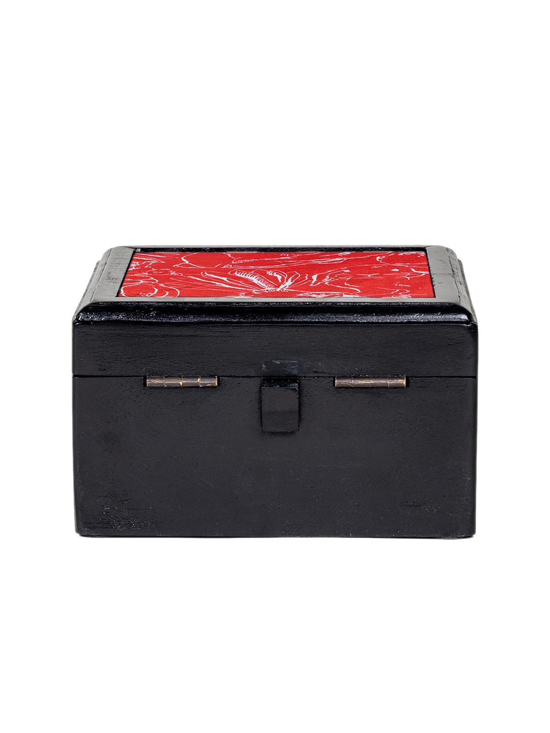 Contrast Living Black Printed Wooden Jewellery Organizer