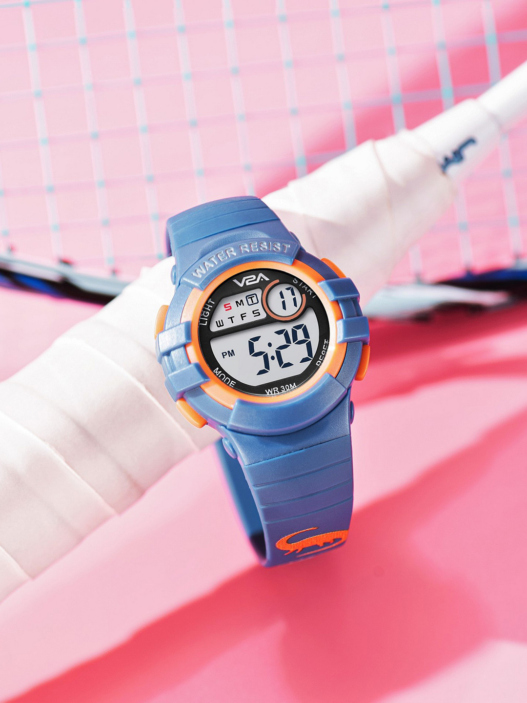 V2A Kids Dial & Straps Digital Multi-Function Watch DK8206-Dino-Blue