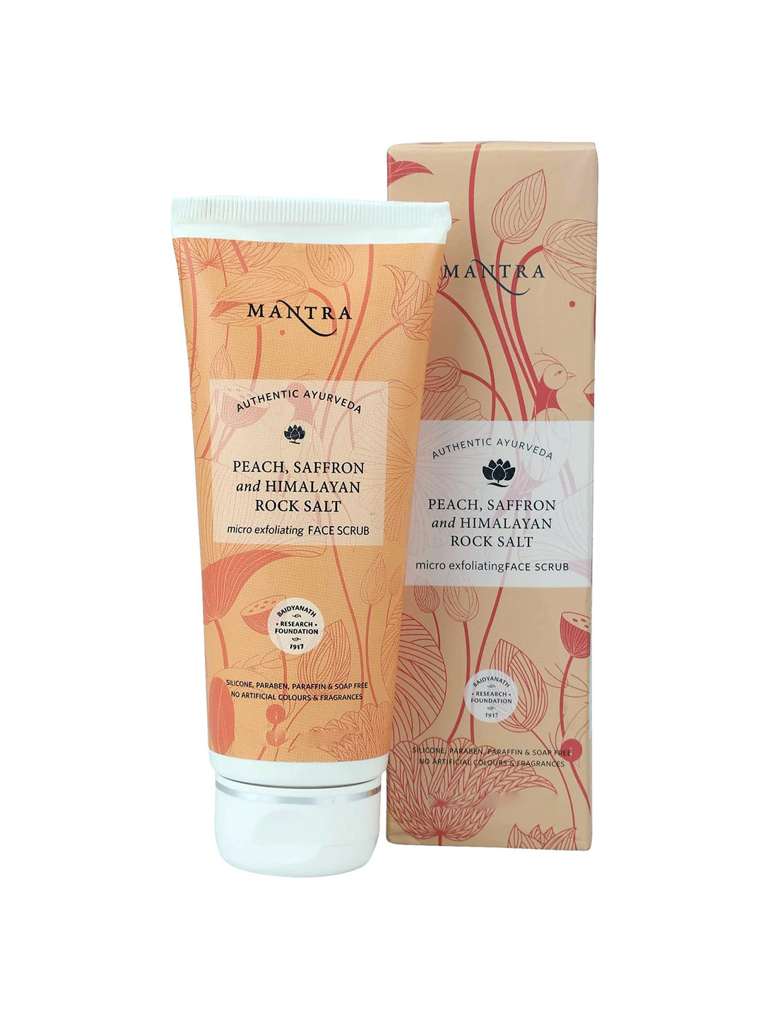 Mantra Herbal Men Peach Saffron & Himalayan Rock Salt Micro Exfoliating Face Scrub - 100ml