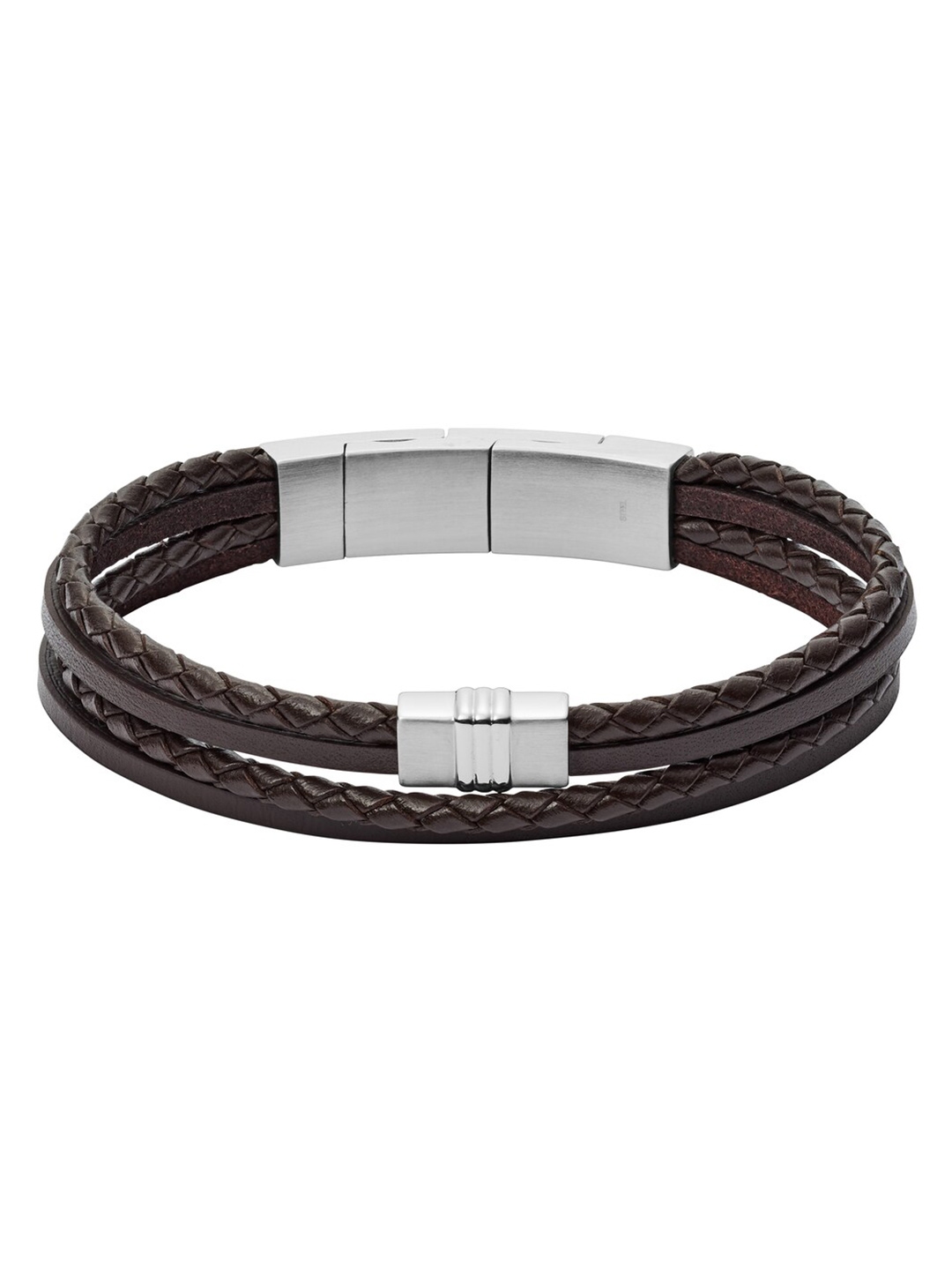 Fossil leather bracelet mens hotsell