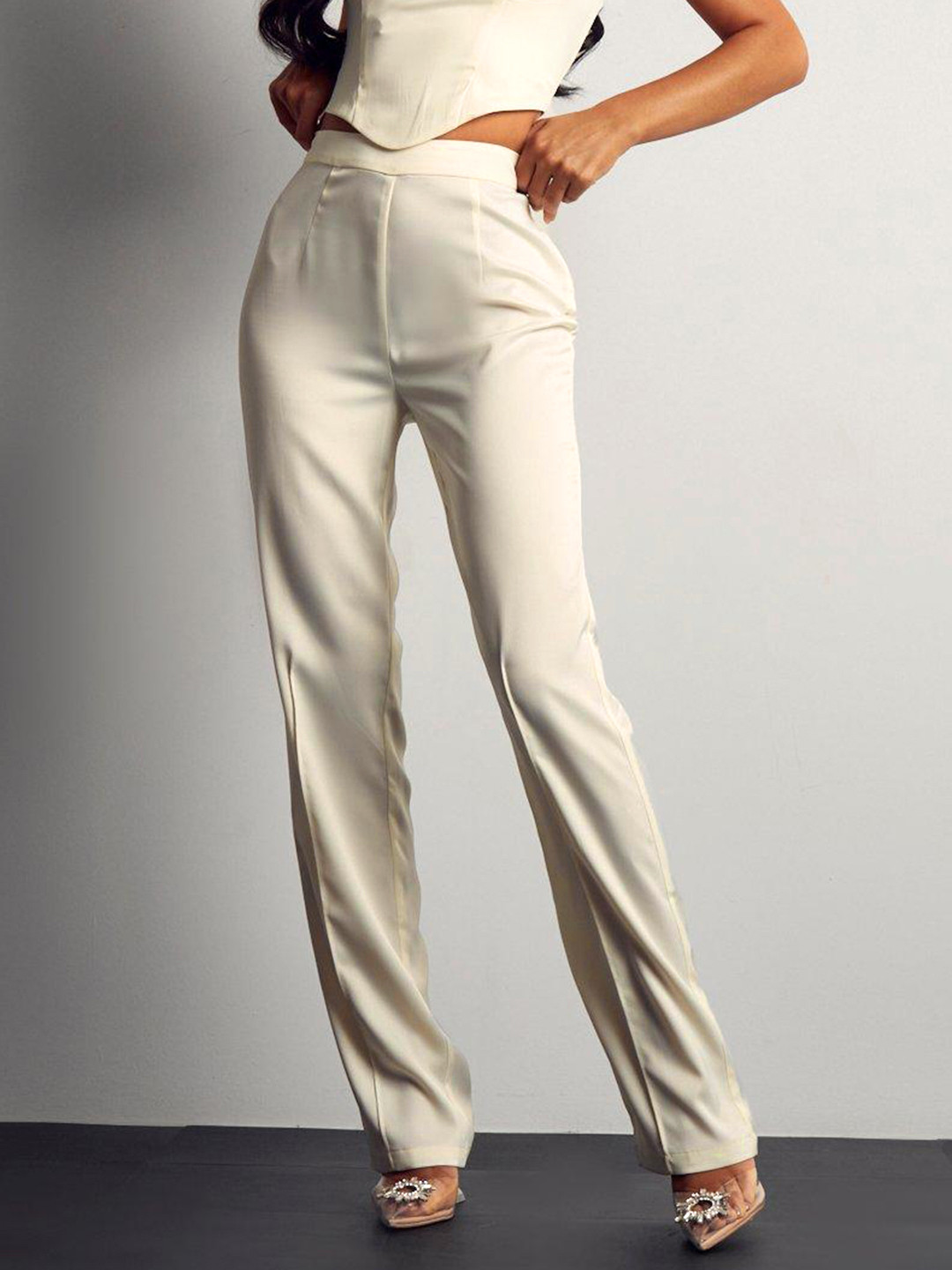 MISSPAP Women High Waist Trousers