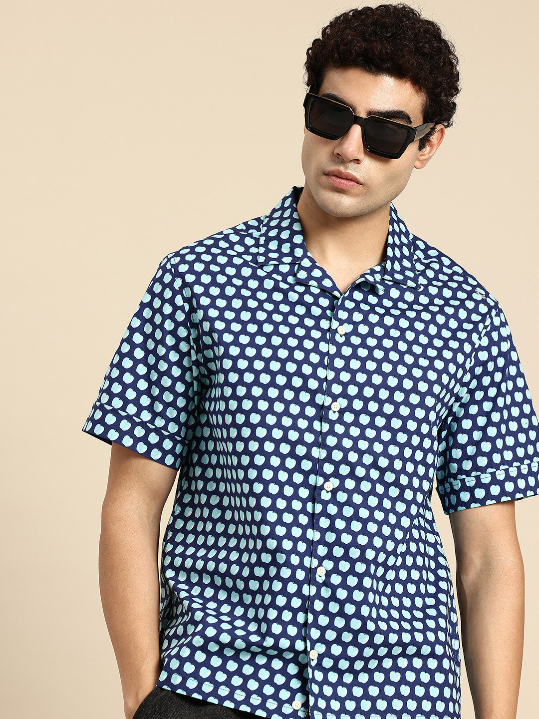 United Colors of Benetton Pure Cotton Conversational Printed Relaxed Fit Casual Shirt