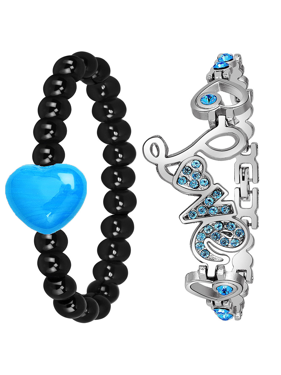 Mikado Set of 2 Artificial Beads Charm Bracelet