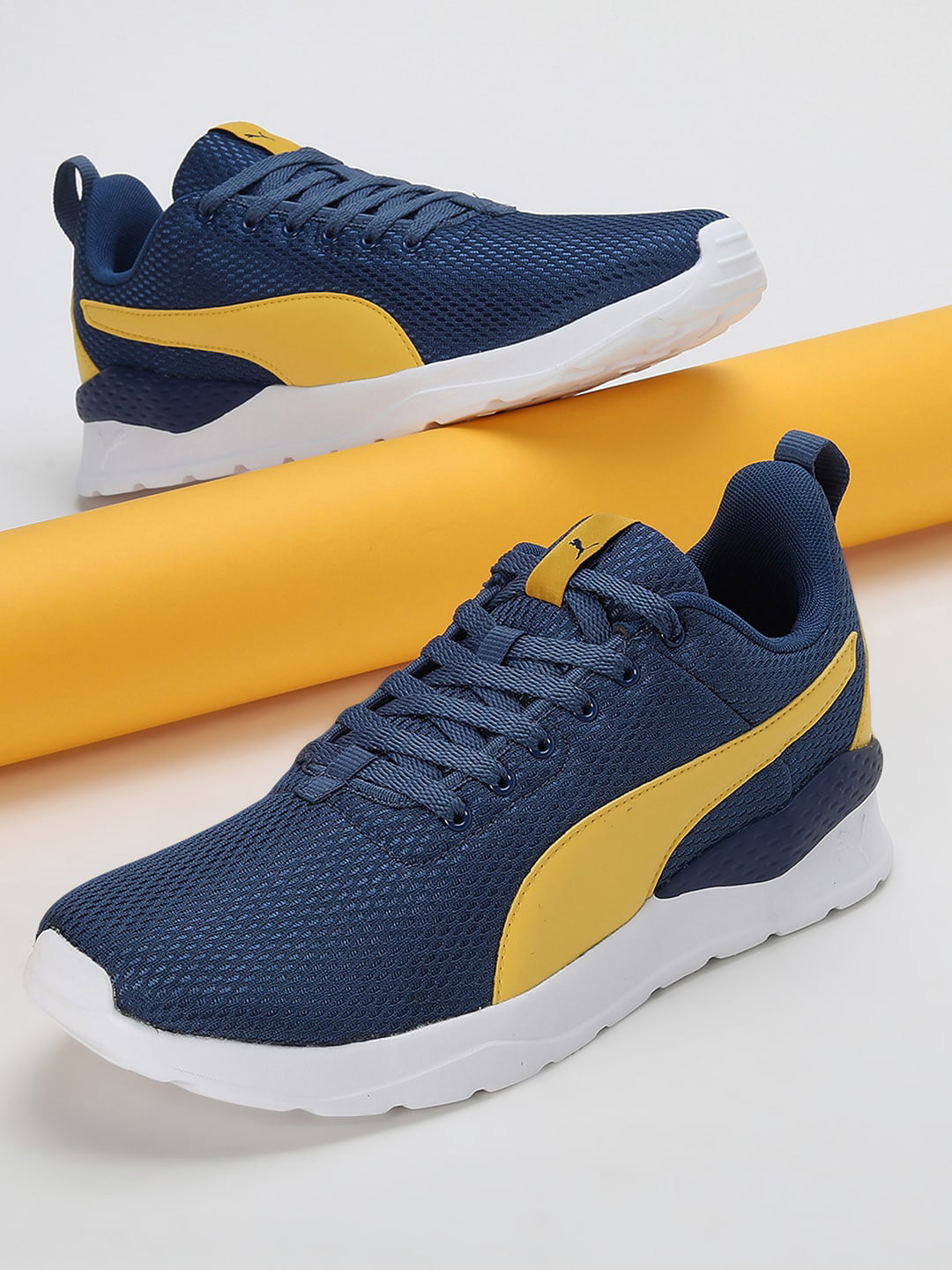 Puma Men Pedro Logo Printed Lace-Up Sneakers