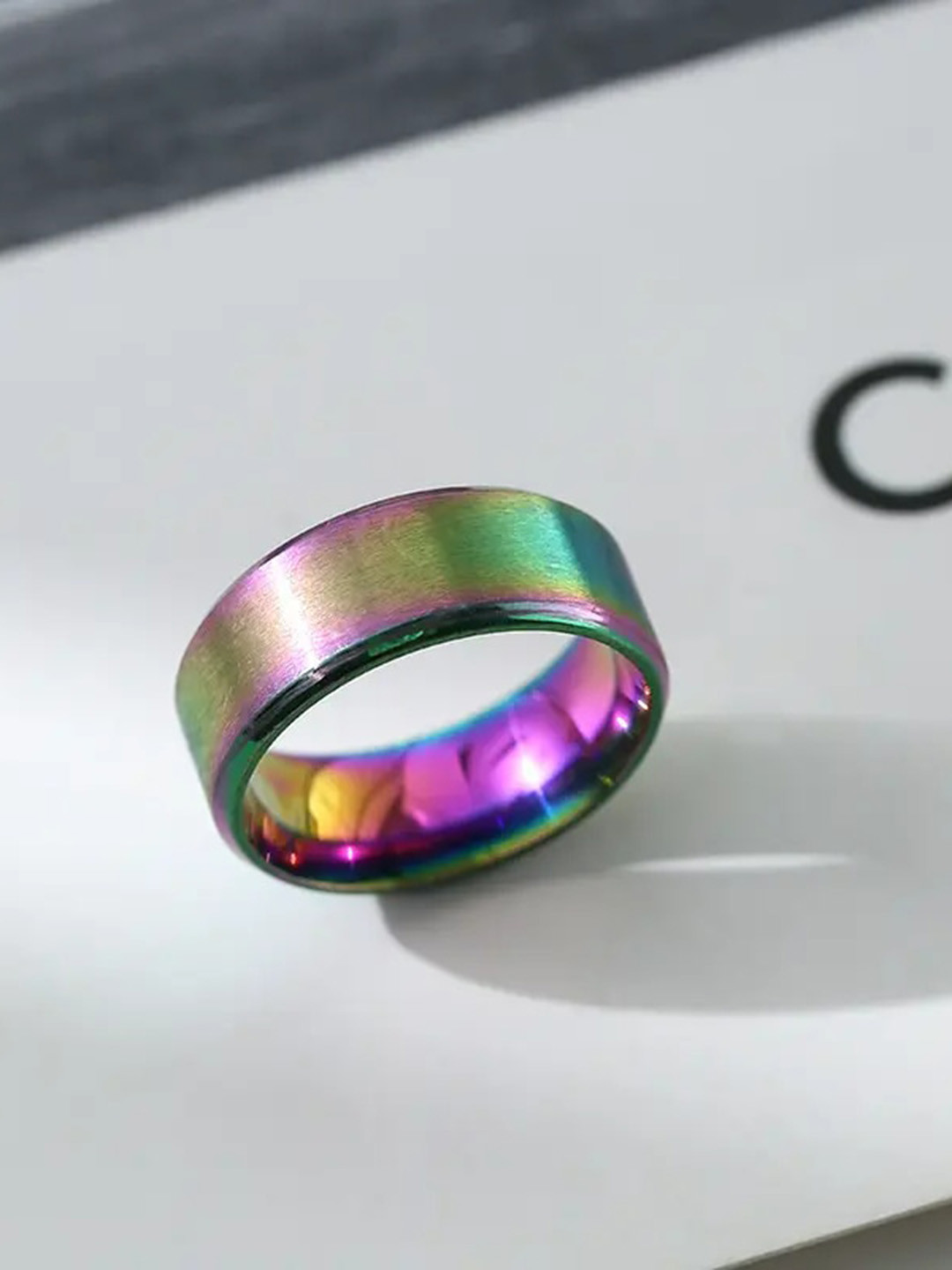 KARISHMA KREATIONS Stainless Steel Matte Finish Ring