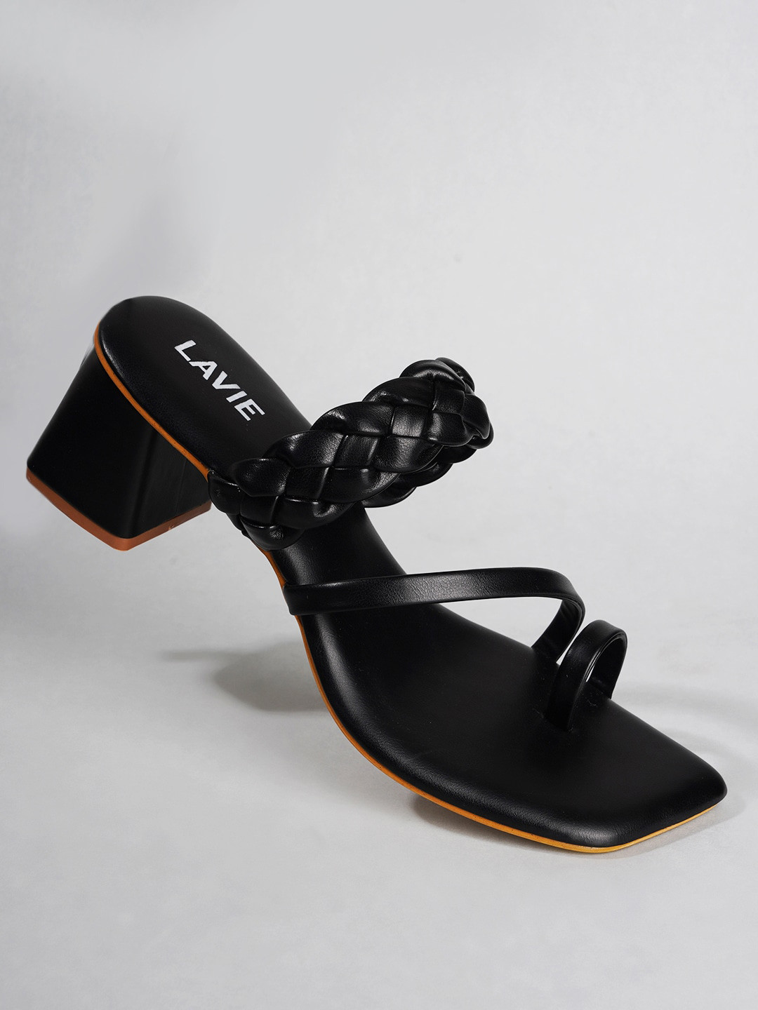 Lavie Braided One Toe Block Heels