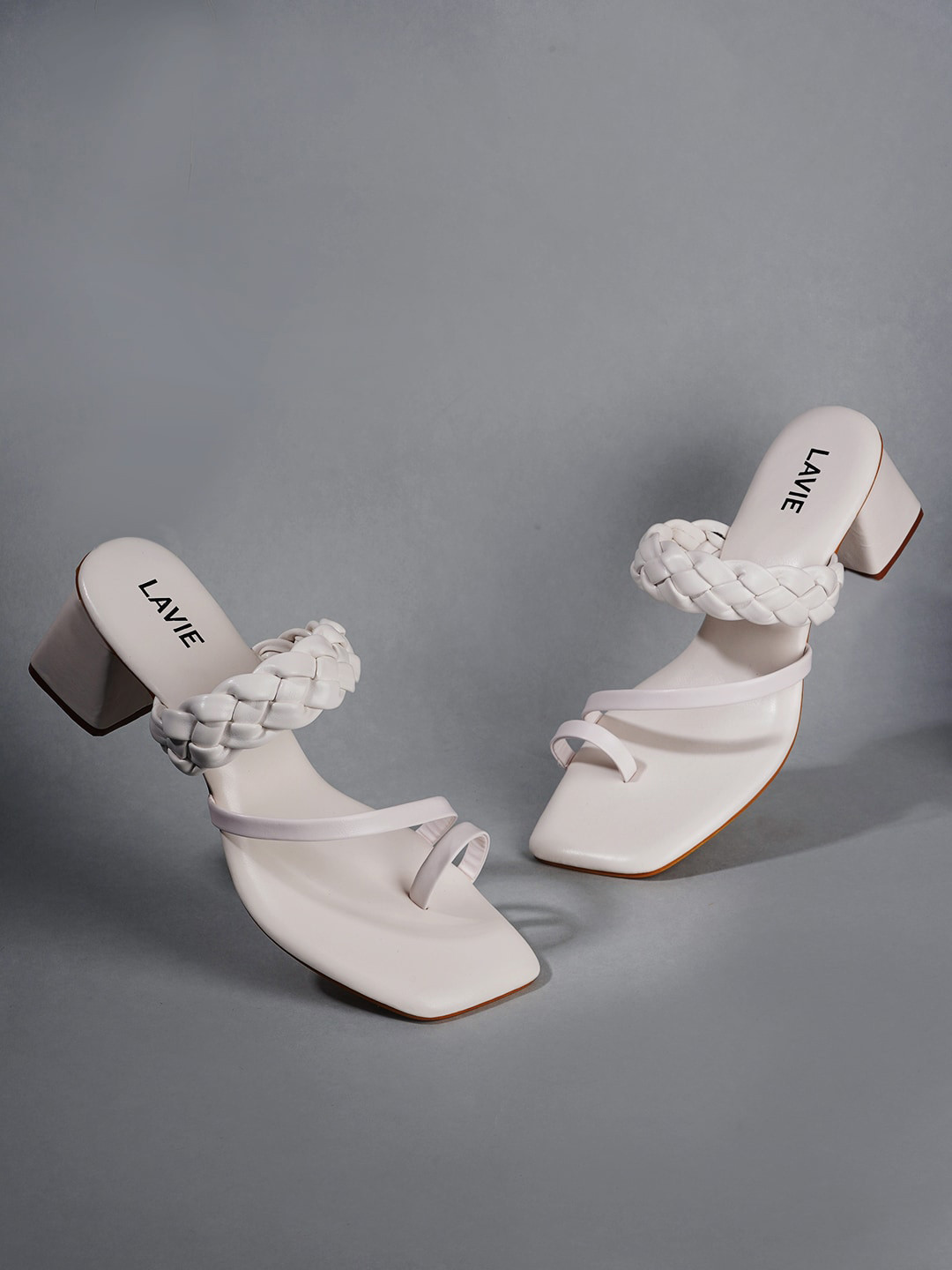 Lavie Open One Toe Braided Block Heels