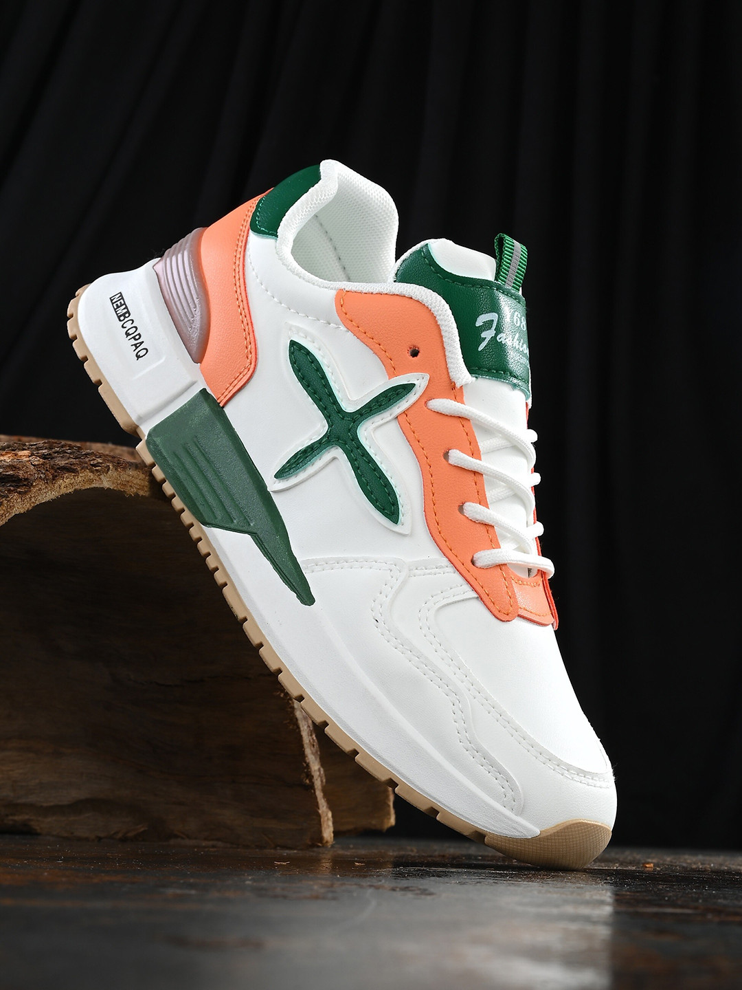 Roadster Women White Mesh Lace-Up Walking Non-Marking Shoes