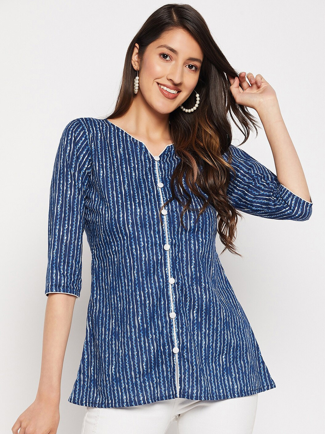 WEAVLLITE Striped Cotton Tunic