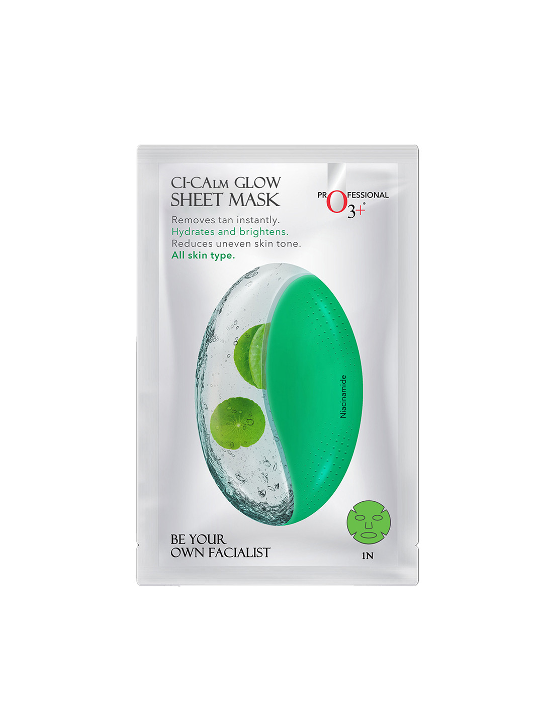 O3+ Ci-Calm Glow Sensitive Skin Sheet Mask with Ceramide for Barrier Repair & Anti Redness