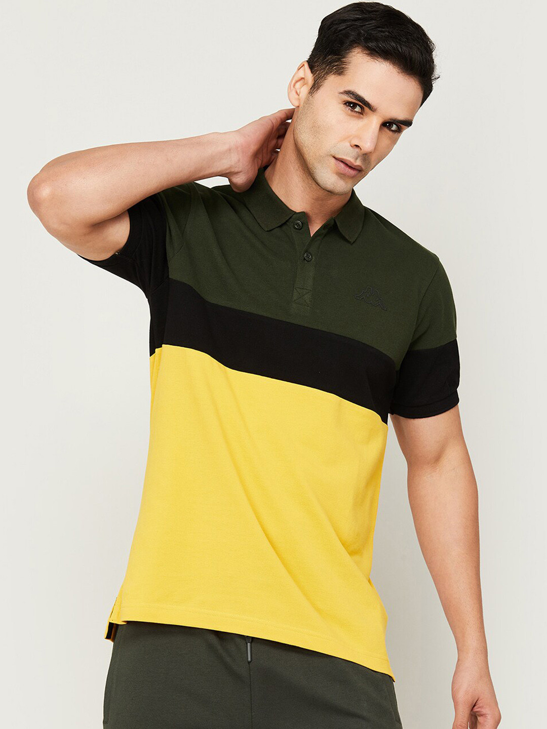 Kappa Men Slim-Fit Mid-Rise Sports Track Pants