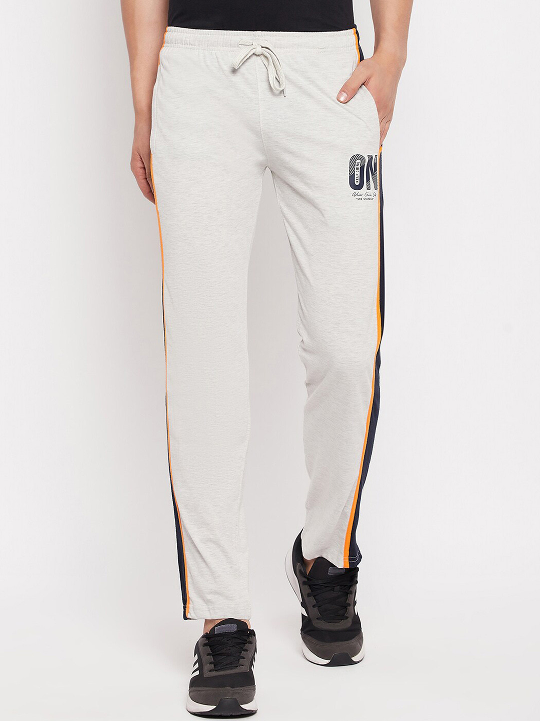 Duke Stardust Men Striped Detail Cotton Mid-Rise Track Pant