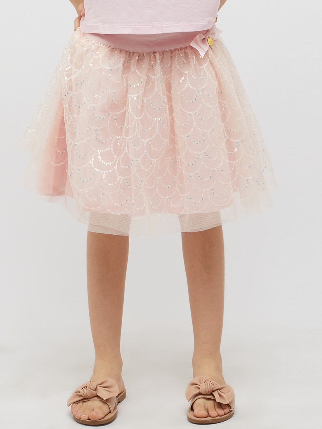 One Friday Girls Sequined Embellished Skirt