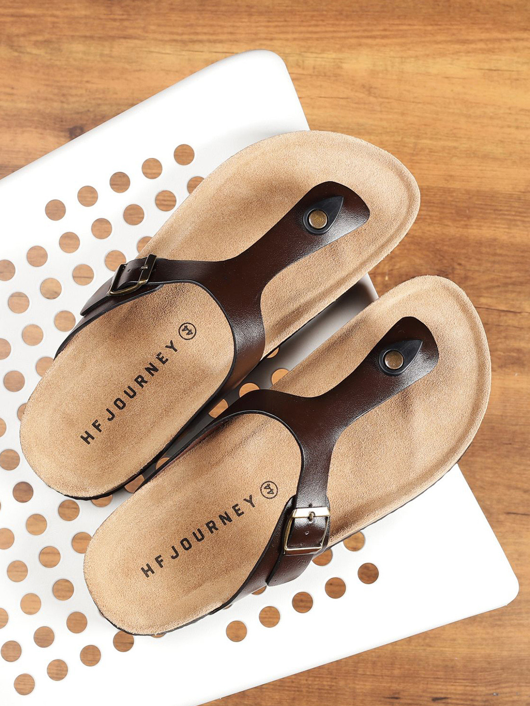 HF JOURNEY Men Buckled Comfort cork Sandals