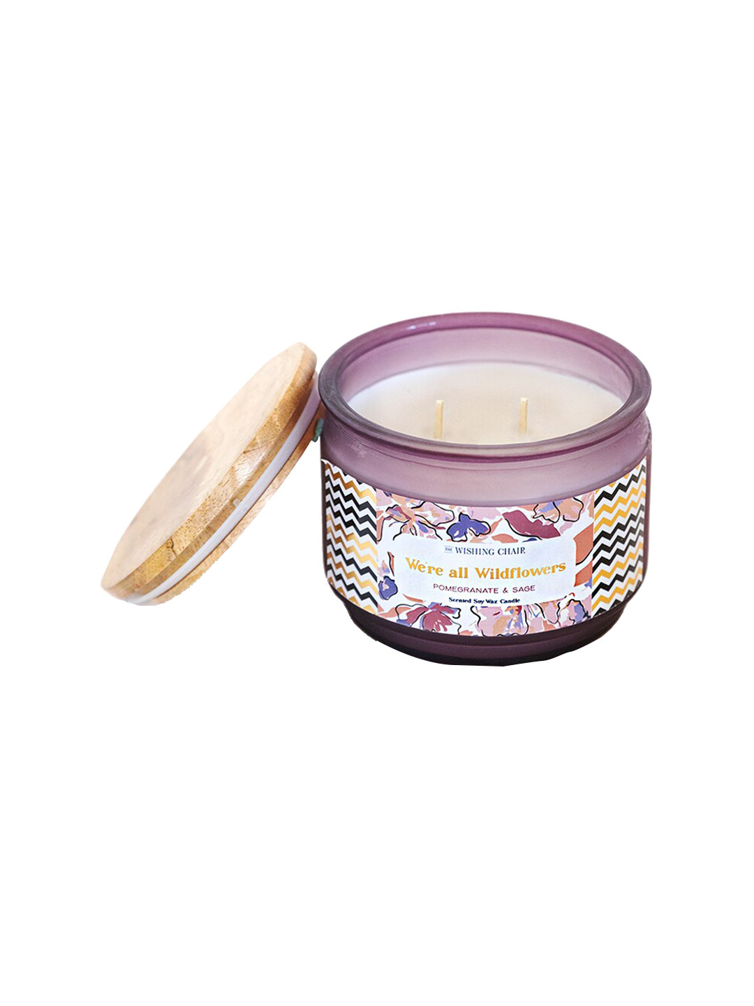 The Wishing Chair The Wishing Chair 2 Wick Pomegranate and Sage Abstract Jar Candles