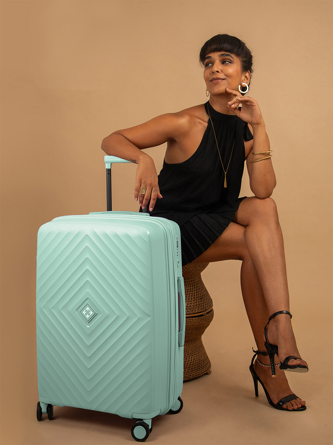 Nasher Miles Antwerp Polypropylene Large Pastel Green Trolley Bag - 28Inch 75cm