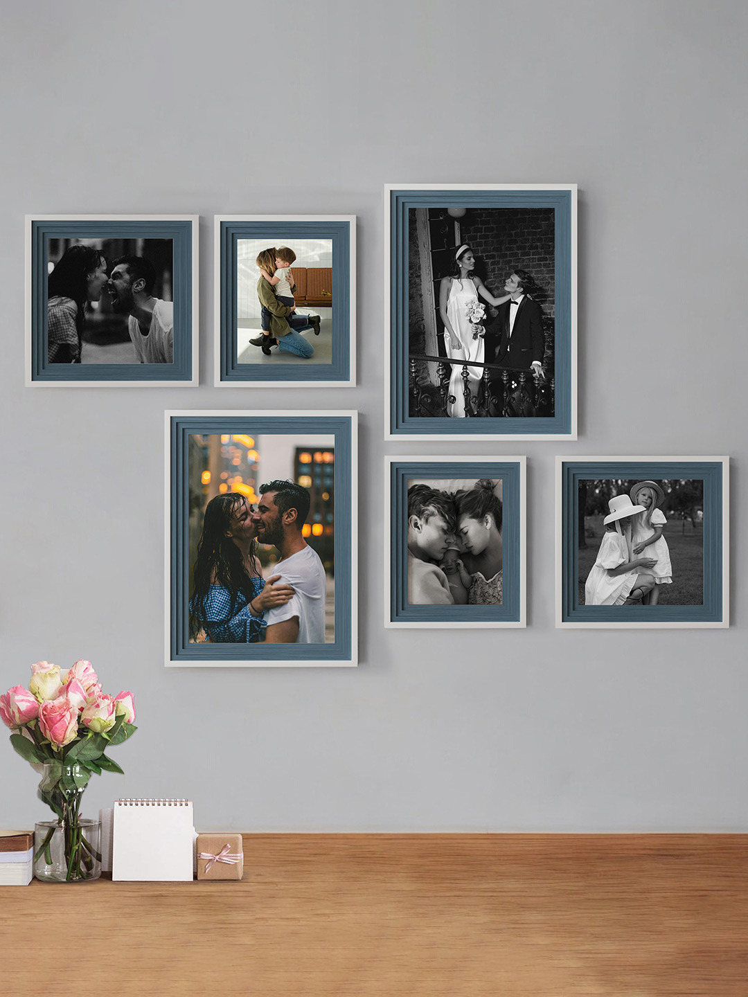 Art Street Blue 6 Pieces Gusto Wall Photo Frame