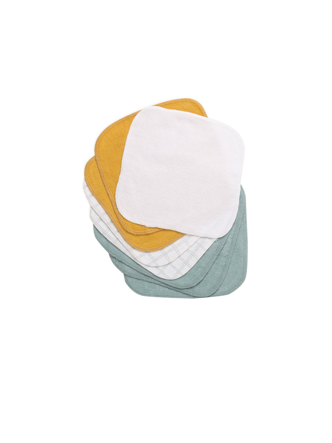 MiArcus Solid & Printed Reusable Multicolor Terry Highly Absorbent Wash Cloth  Pack of 8