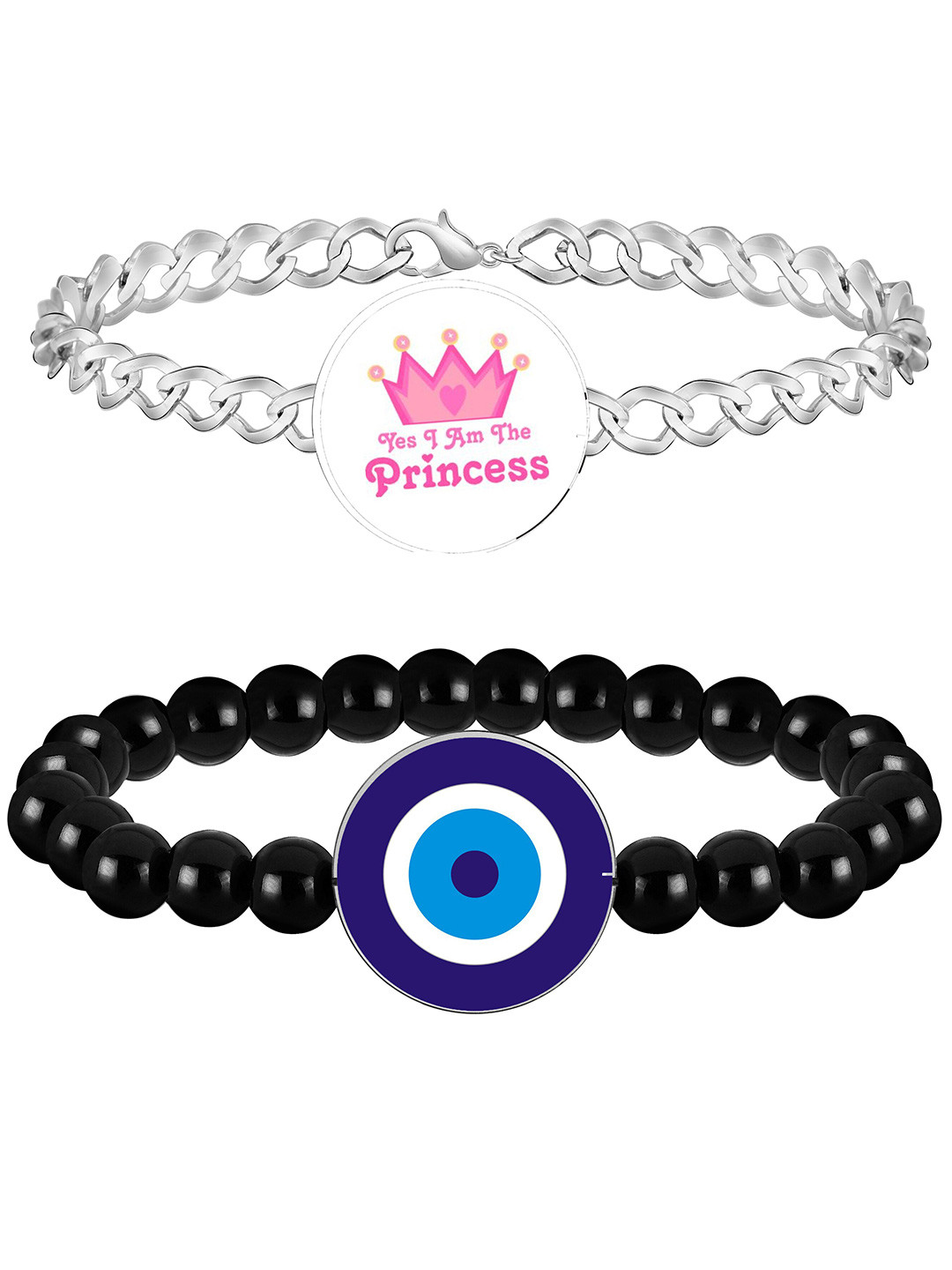 Mikado Women Set Of 2 Beaded Elaticated Bracelet