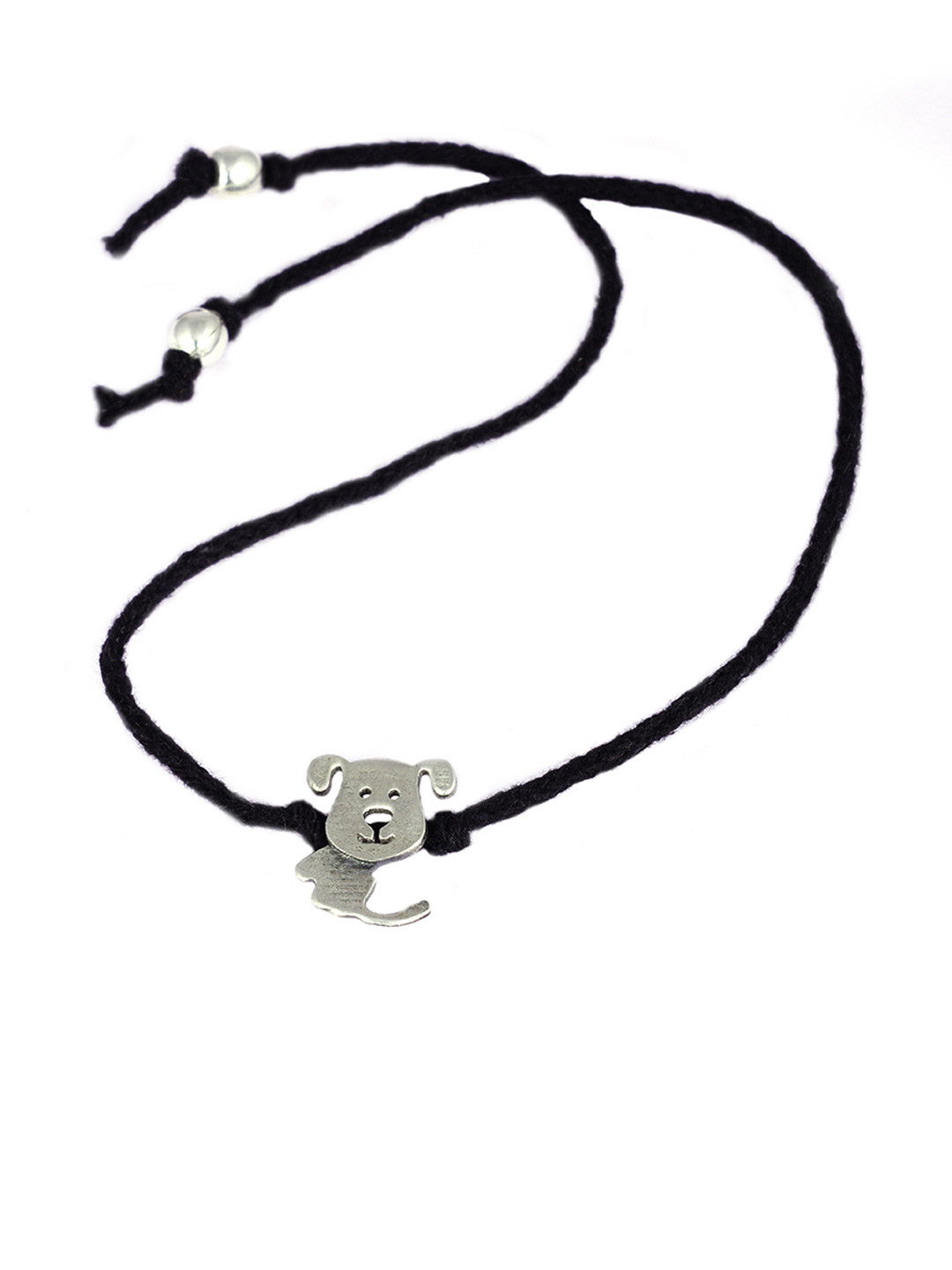 Shyle Kids 92.5 Sterling Pup Charm Anklet