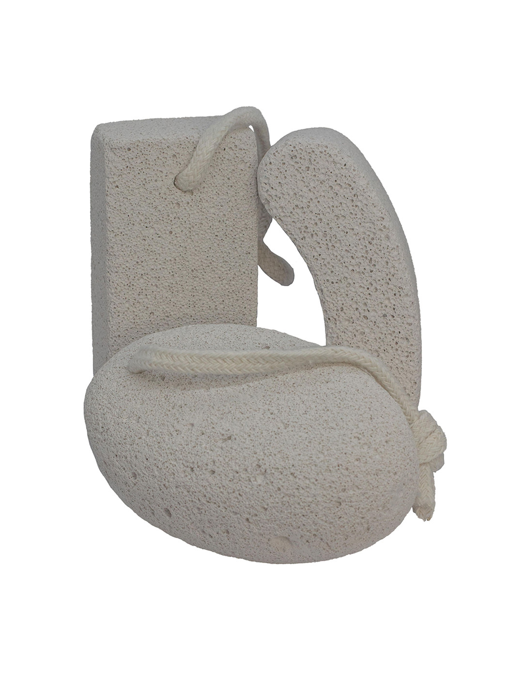 ALLURE Set Of 3 Natural Pumice Stones - White