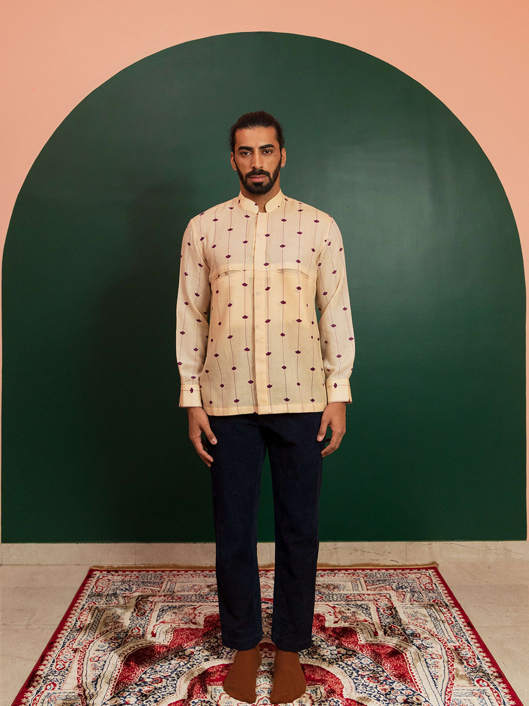 ARTLESS Relaxed Conversational Printed Casual Shirt