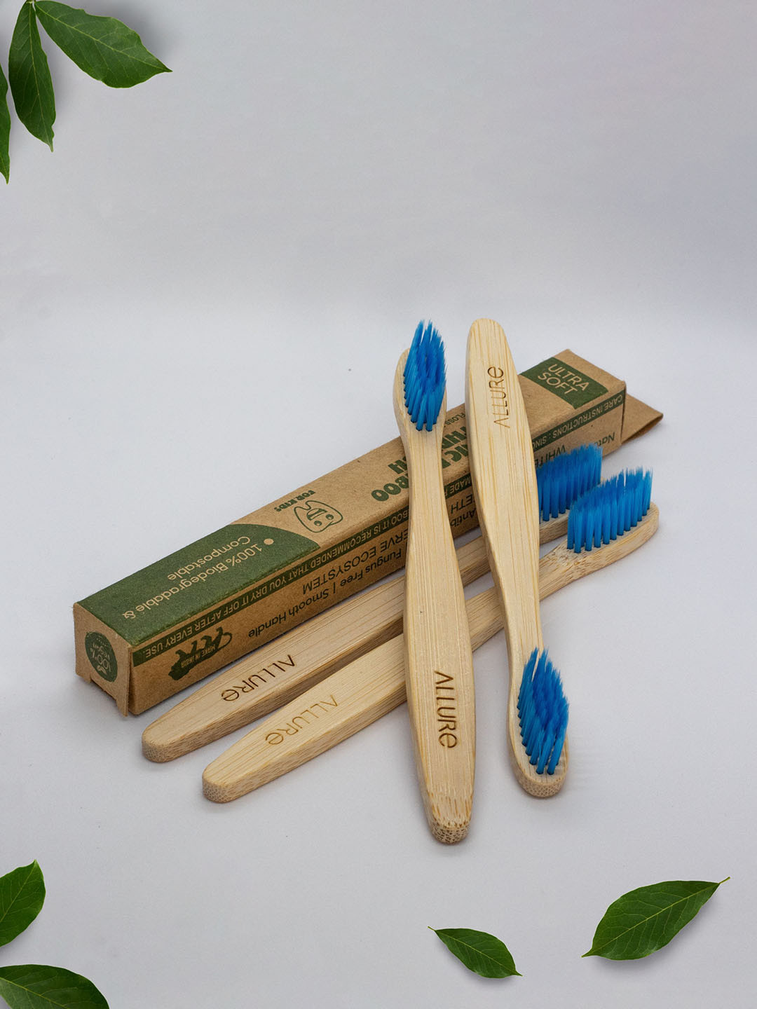 ALLURE Pack of 4 Bamboo Toothbrush