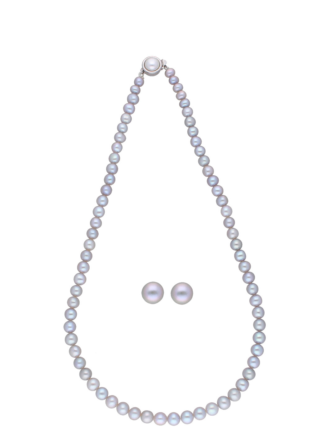 Sri Jagdamba Pearls Dealer Silver-Plated Beaded Jewellery Set