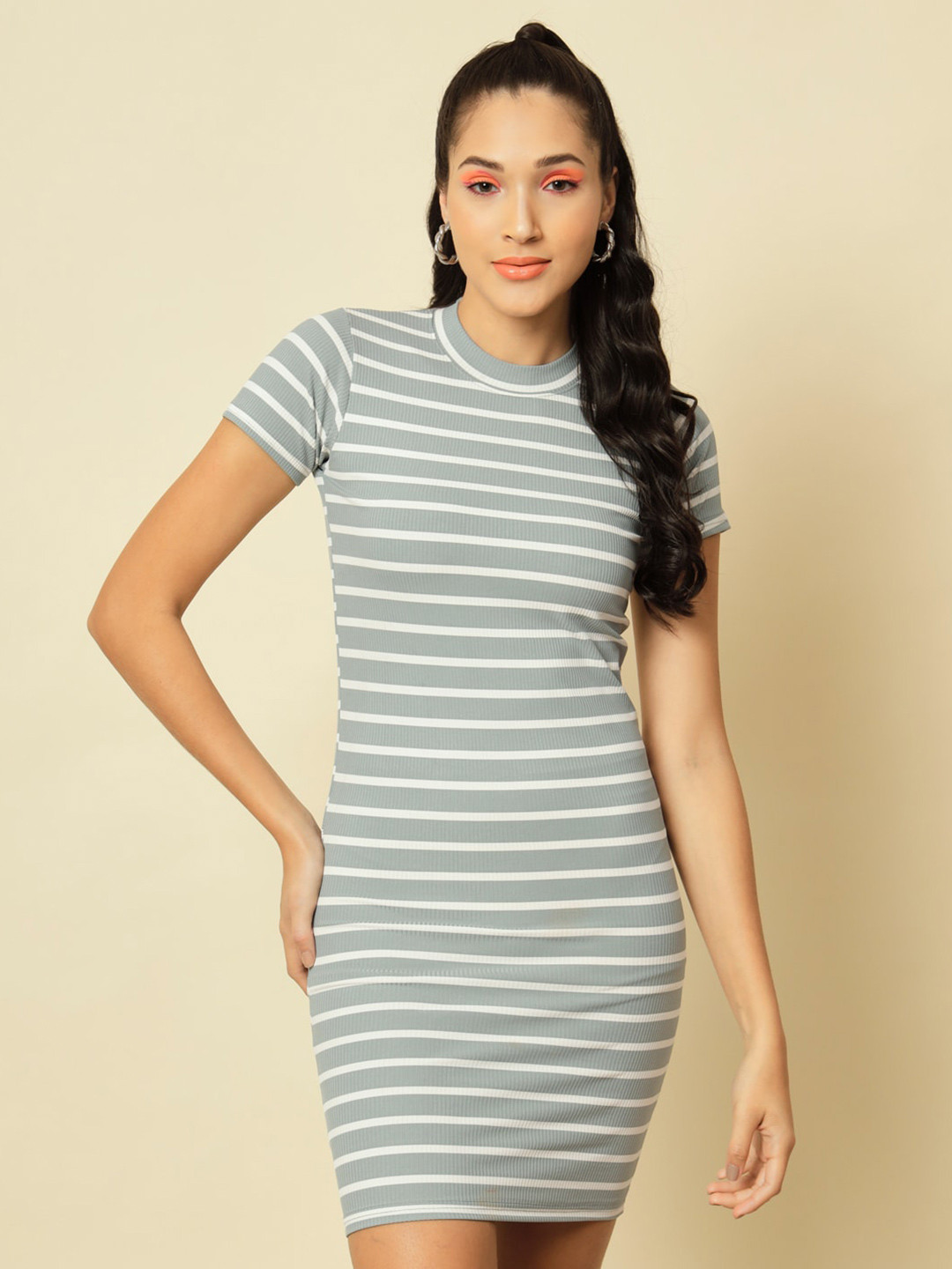 BAESD Striped Bodycon Dress