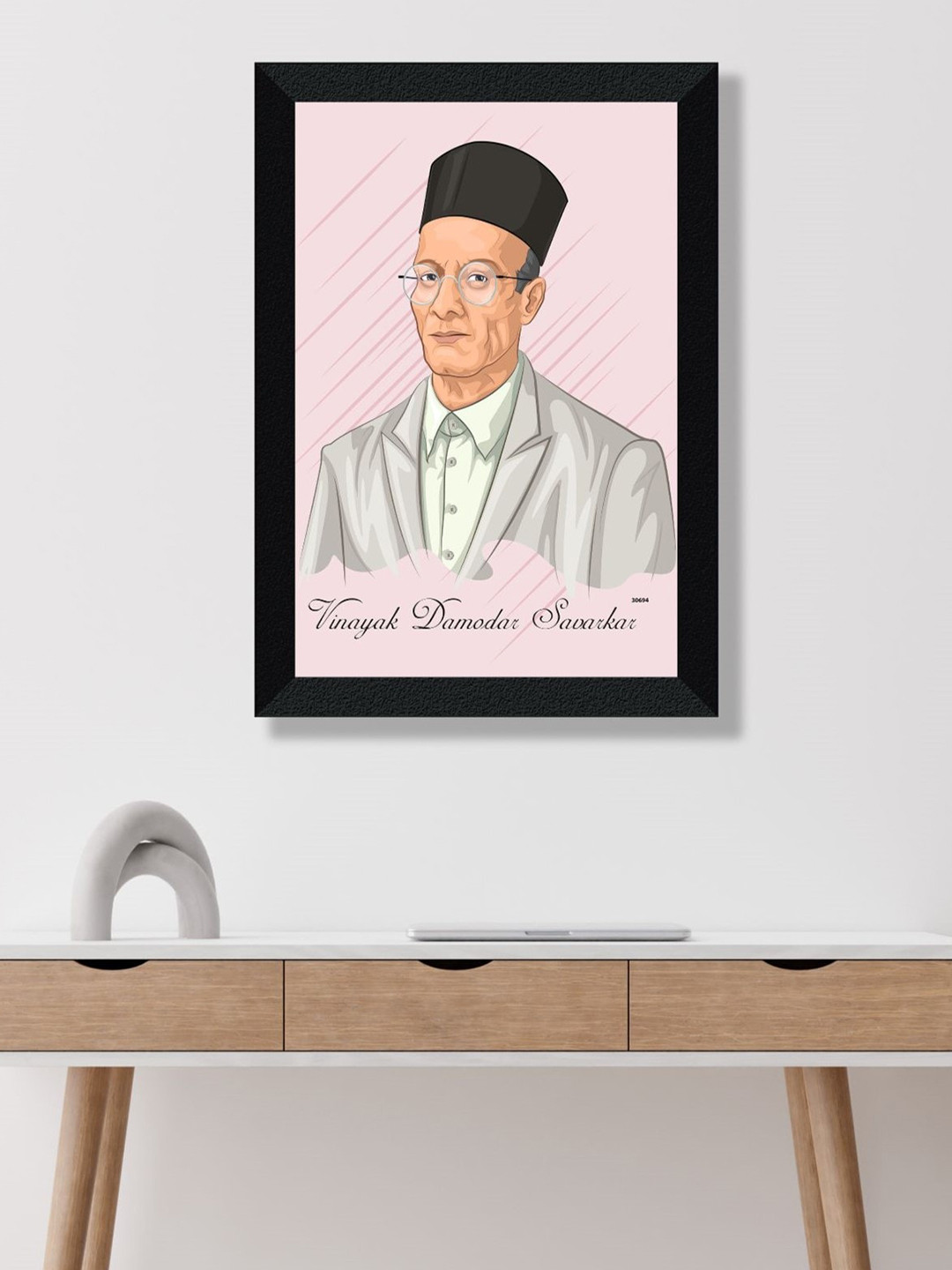 SAF Pink Freedom Fighter Vinayak Damodar Savarkar Painting Wall Art