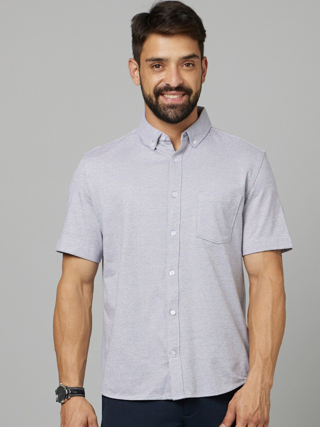 Celio Straight Slim Fit Cotton Casual Shirt