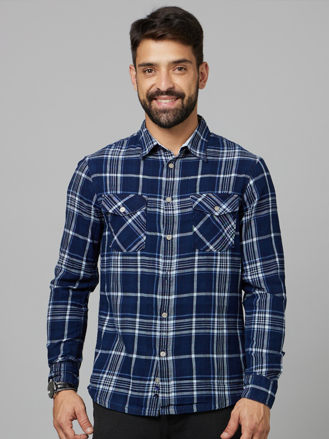 Celio Slim Fit Checked Casual Shirt