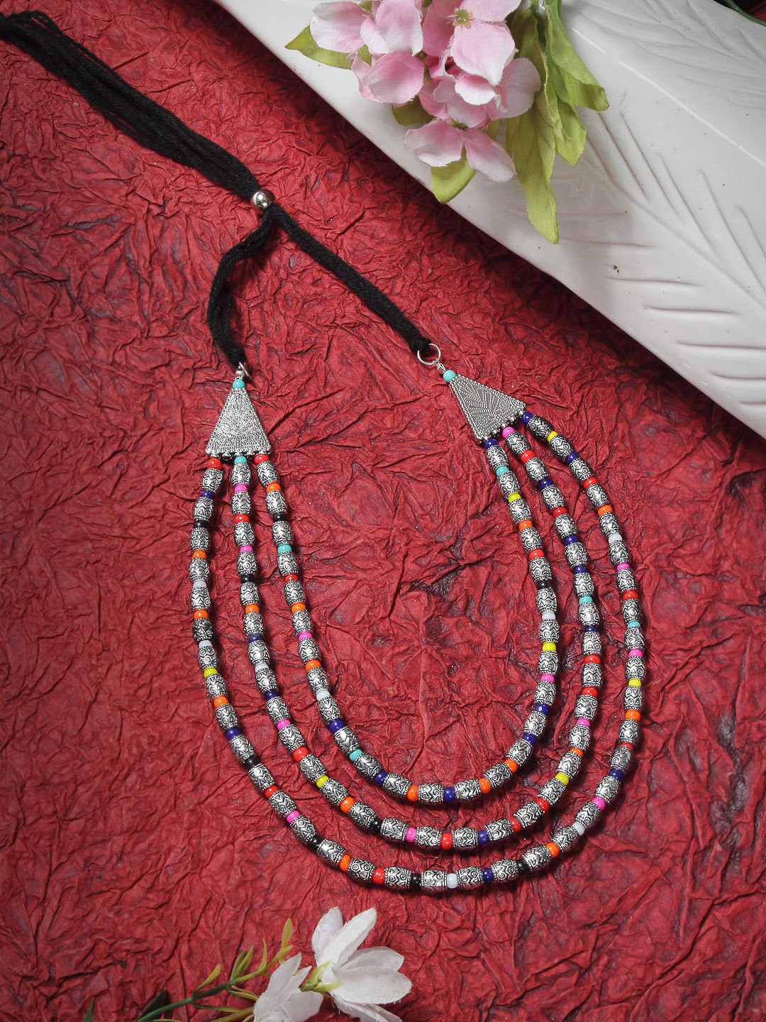 Sangria Beaded Layered Necklace