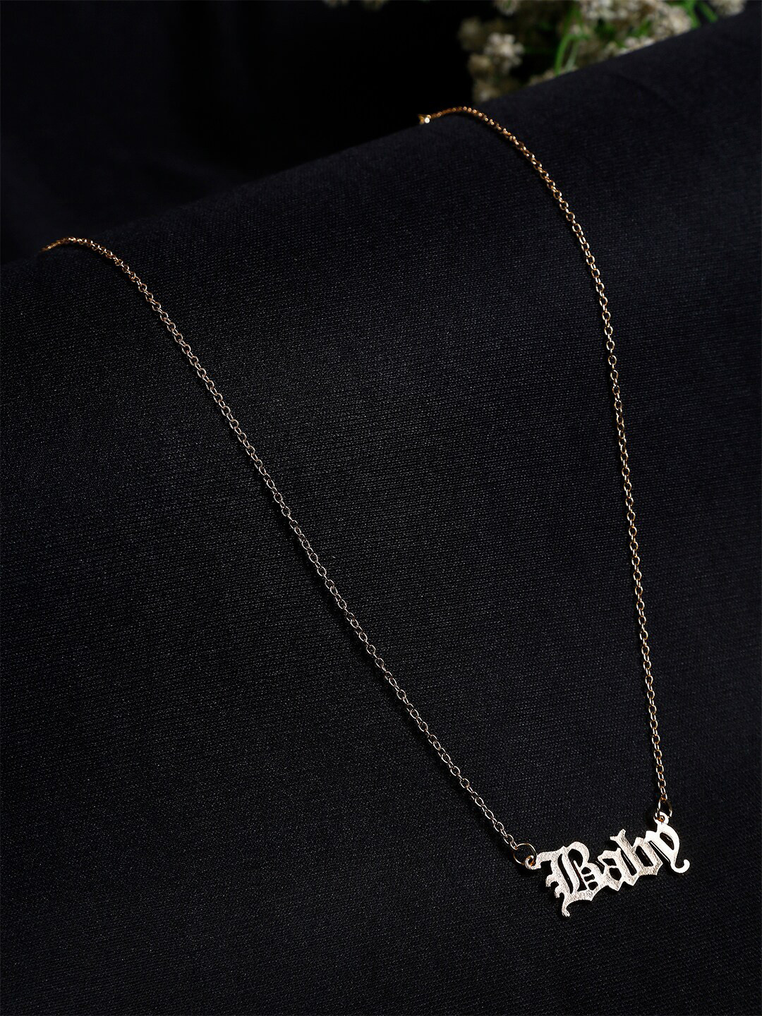 Sangria Gold-Plated Intricate Textured Necklace