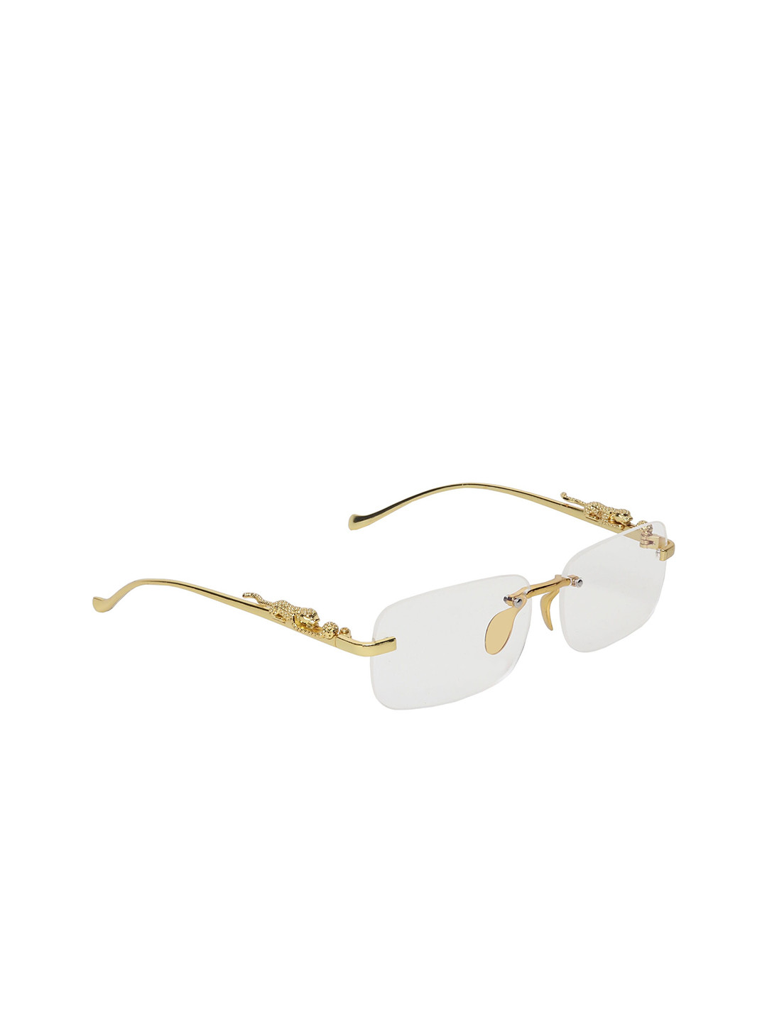 GARTH Lens & Square Sunglasses With UV Protected Lens GRT_CARTR_GLD-WHT