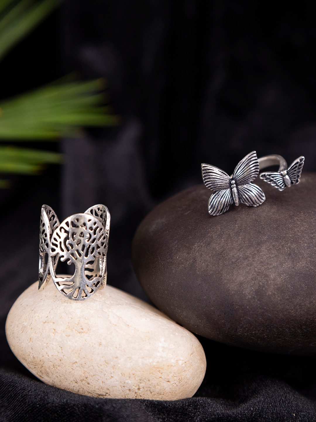 Studio One Love Set Of 2 Brass-Plated Ring