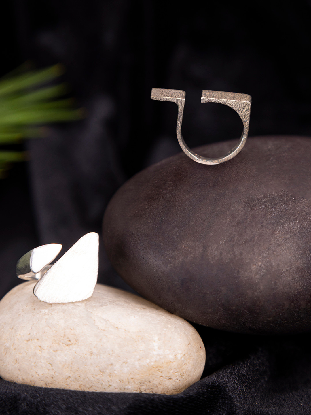 Studio One Love  Set Of 2 Brass-Plated Ring