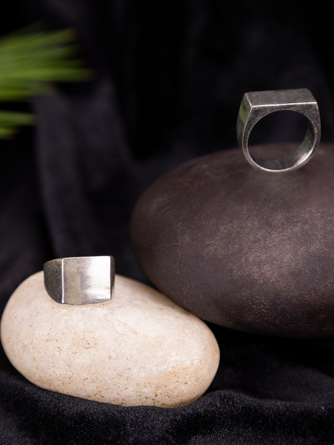 Studio One Love Women Set of 2 Beass-Plated Finger Rings