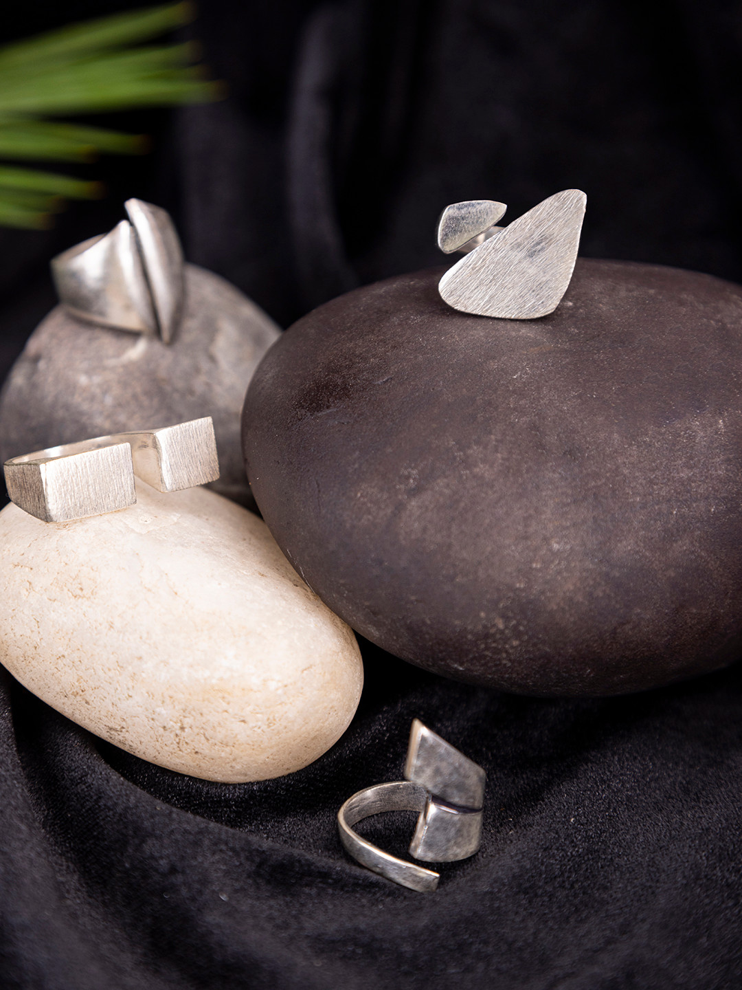 Studio One Love Women Set of 4 Brass-Plated Finger Rings