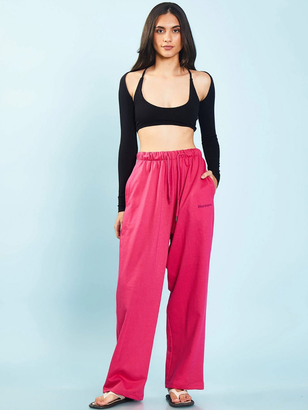 Buy Bonkers Corner Women Pink Cotton Relaxed Track Pant - Track Pants for  Women 23291790
